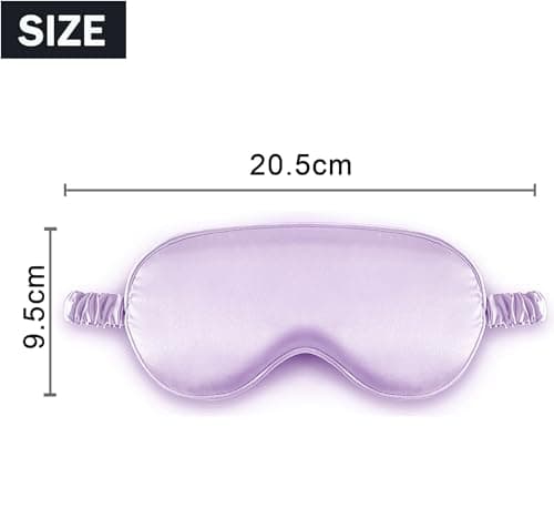 Sleep Mask Satin Eye Mask, Blackout, Light Purple — view 2