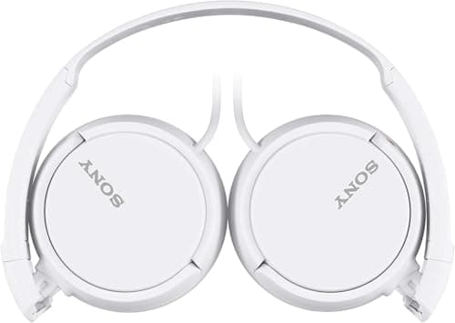 Sony MDR-ZX110 Wired Overhead Headphones, Neodymium Dynamic Drivers, Swivel Fold Design - White — view 2