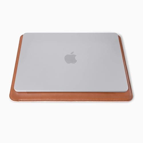 Comfyable Laptop Sleeve Precisely Compatible with 13 Inch Mac Air M5 2026 A3449 M4 M3 M2 M1 & MacBook Pro 13-in 2022-2016 & MacBook Neo A18, Faux Leather Cover Case, Brown — view 3