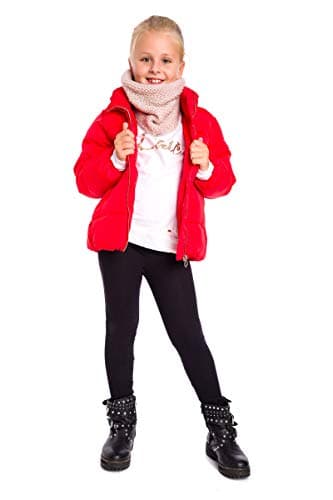 SOFTSAIL Fleece Lined Leggings Girls Children Cotton Kids Leggings Warm School Trousers Kids Fleece Lined Trousers Tights Thermal Pants for Girl, Black 4 Years