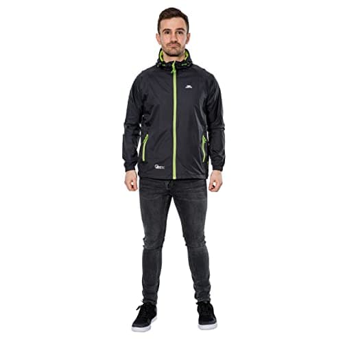 Trespass Unisex Waterproof Packaway Jacket Qikpac Black in Size - XL — view 2