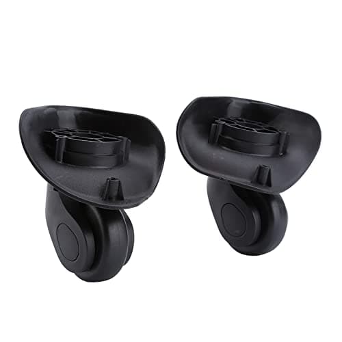 Tyenaza Luggage Replacement Wheels, 2 Black Swivel Casters, 360° Rotation