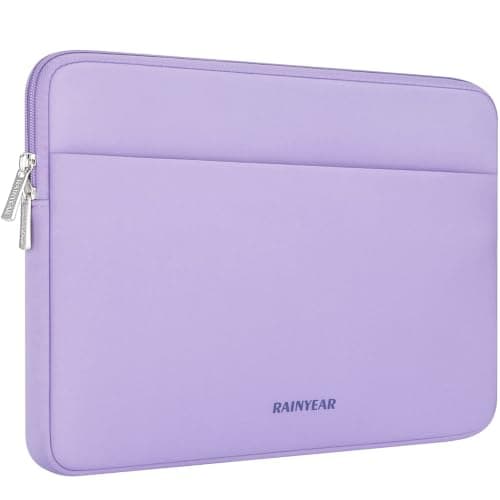 RAINYEAR 13 Inch Laptop Sleeve Soft Case with Front Pocket, Purple