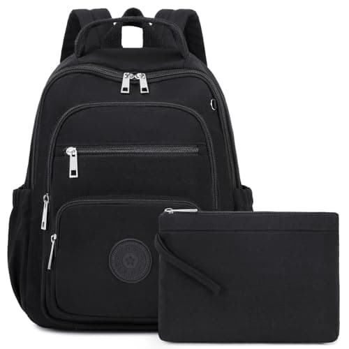 QIXIHU Mini Backpack for Women, Small Backpack for Ladies Bookbag Purse for Women with Handy Wallet and Luggage Strap, Black