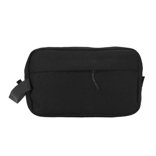 Xiuganpo Men Travel Toiletry Bag Water Nylon Hanging Toiletry Organizer with Mesh Pockets for Business Trip, Shaving Kit Portable Dopp Kit for Essentials Accessories (Black)