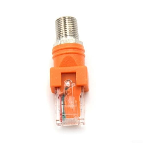 YobiLife Female to Male Converter Adapter Coaxial Coupler Adapter Coaxial Straight Connector F-RJ45 Pluggable Wire Connector for Electrical Line Finder — view 3
