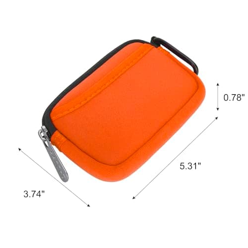 JINSI Mini Pouch Case Small Accessories Storage Organizer Tech Bag (Orange) — view 4
