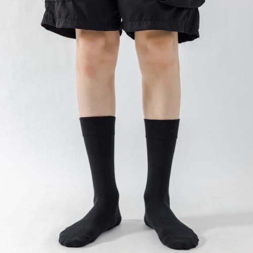 VoJoPi 5 Pack Mens Bamboo Socks, Thin Breathable Dress Crew Socks, UK 6-9 — view 2