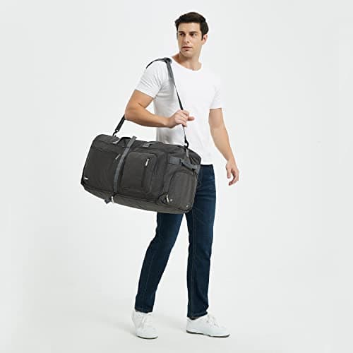 WANDF 65L Large Travel Holdall Duffle Luggage Bag Foldable — view 2