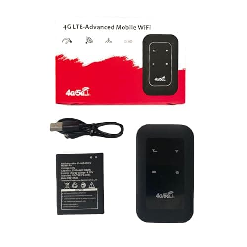 All Network Portable WiFi, 5G/4G Portable WiFi Hotspot with SIM Card Slot, Pocket Internet Hotspot Up To 10 Devices, Stable Internet Speed, High Compatibility (Black) — view 2