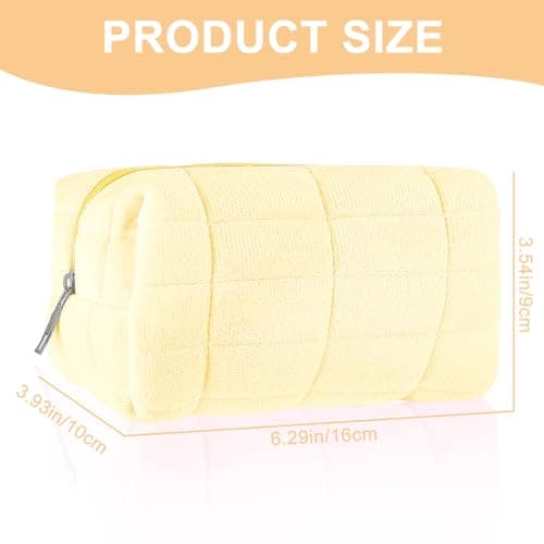 Sibba Makeup Bag Soft Pouch Pencil Case Aesthetic Cosmetic Pouch Bathroom Shower Fuzzy Plush Toiletry Organizer Make Up Organize Accessories Travel Bag Y2k Purse Containers Women — view 2
