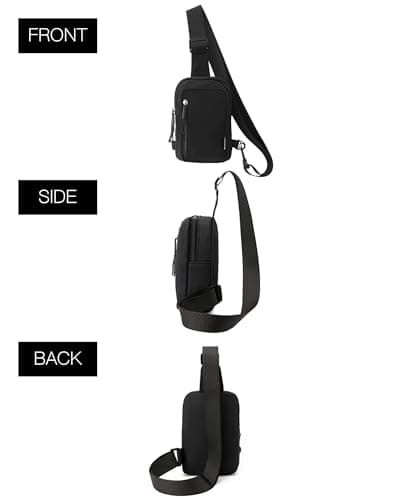 Small Cross Body Bag, Water Resistant Nylon Sling Chest Pack for Men Women — view 5