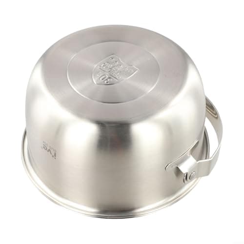 HavenlyCove Outdoor Camping Cookware Stainless Steel Pot, with Lid and Folding Handle for Hiking and Picnic, 2.4L(1.4L) — view 4