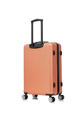CELIMS - Large Travel Suitcase | Hard Shell | 4 Wheels | Lightweight Checked Luggage 23kg 75cm | Integrated Lock | ABS | Large Size Suitcase | Coral — view 4