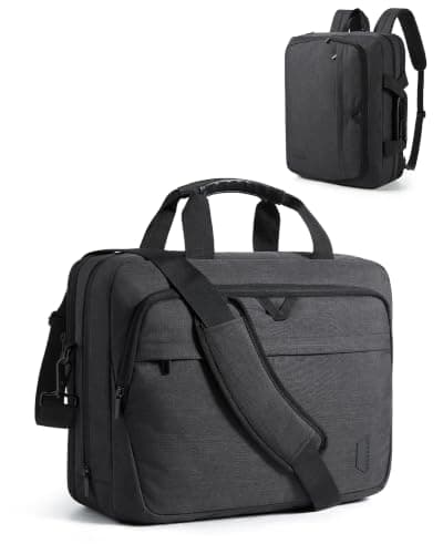bagsmart 17.3 Inch Laptop Bag, Convertible Computer Birefcase Bag Men,Black