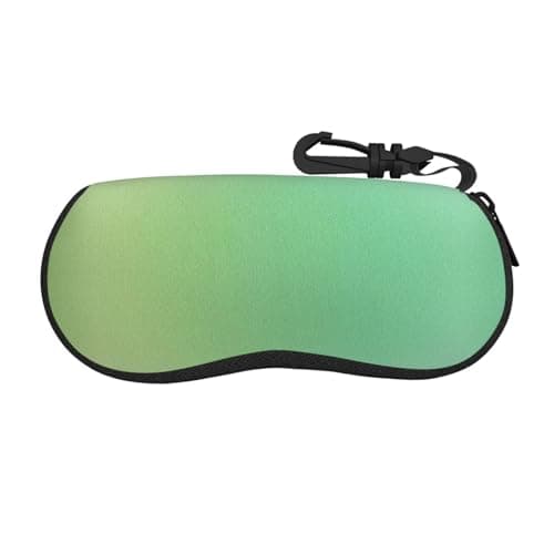 QJKFDHG Mint Green Double-Sided Custom Printed Neoprene Glasses Case - Ultra Light Slim Eyewear Pouch, Travel Sunglasses Holder for Unisex Adults