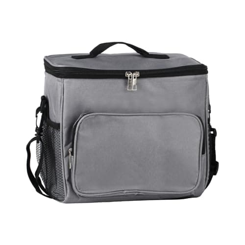 10L Insulated Lunch Bag, Collapsible Portable Cooler Tote with Front Pocket