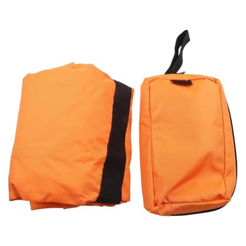 Large Capacity Waterproof Folding Tent Storage Bag Outdoor Camping Hiking Luggage Pack Pouch With Adjustable Strap Front Pocket Handles Oxford Cloth(Orange S) — view 5