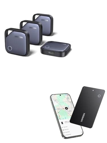 UGREEN FineTrack Duo (4 Pack) for iOS & Android, FineTrack Slim G Compatible with Find Hub (Android Only), Bluetooth Finder for Keys, Wallet, Luggage