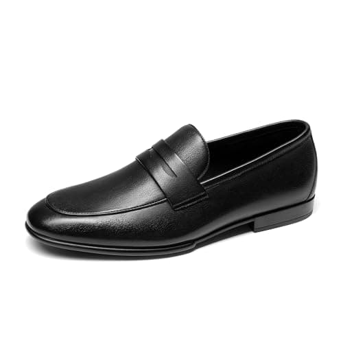Bruno Marc Men's Loafers Leather Dress Shoes,Black,12