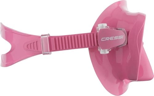 Cressi F1 Frameless Diving Mask - Anti-Fog Tempered Glass Snorkel Mask - Silicone Skirt for Secure Scuba Fit - Adjustable Buckles for Diving & Snorkelling - Pink - One Size — view 4