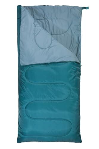 Mountain Warehouse Basecamp 200 XL Sleeping Bag - Warm & Cosy, Hollow fibre insulated Bag, Easy to pack & Durable - Best for Camping, Hiking, Trekking & Outdoors Petrol Blue — view 2