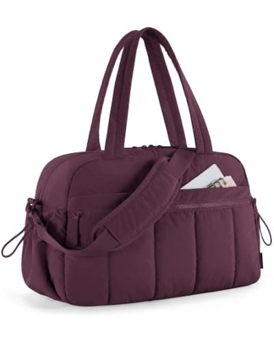BAGSMART 24L Womens Gym Travel Bag, Weekend Overnight Cabin Bag, Wet Pocket