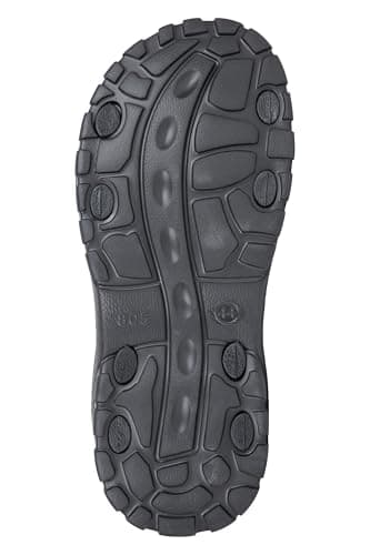 Mountain Warehouse Crete Mens Sandals - Durable & Sturdy Grip, Cushioned Footbed, Neoprene Lined, Hook & Loop Straps Beach Shoes - Spring Summer Travel, Walking Dark Grey (01) Adult Shoe Size 12 — view 6