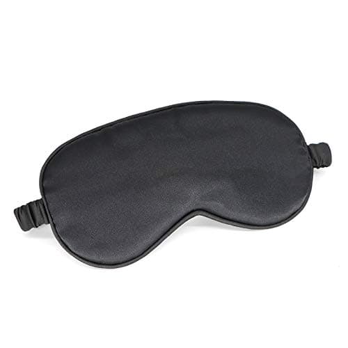 Silk Eye Mask for Sleeping Super Smooth Sleep Mask Silk Blindfold Blackout Eye Cover Portable Eye Shade Cotton Filled with Elastic Strap for Women & Men