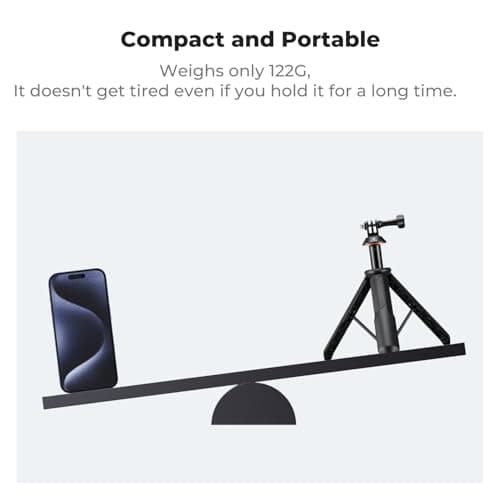 K&F CONCEPT 58.5cm/23inch Portable Adjustable Stand Selfie Stick Tripod — view 5