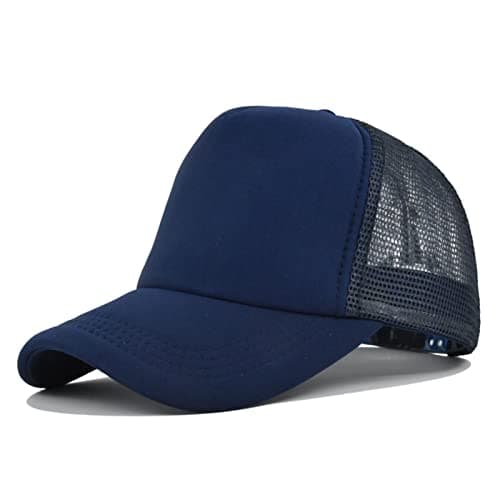 Mens and Womens Sponge Color Matching Simple Casual Peaked Cap Travel Holiday Sports Cap Headlight Visor (Navy, One Size) — view 3