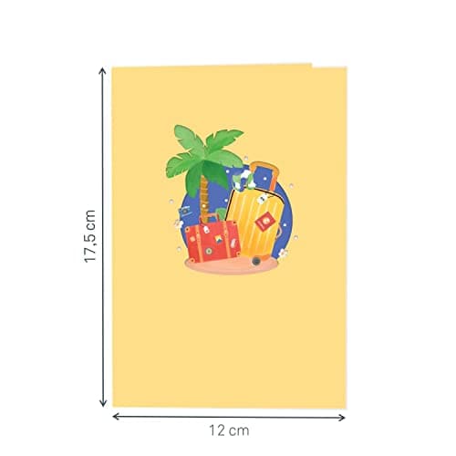 papercrush® Pop-Up Card Travel Voucher Have a good trip - 3D Voucher Card for Holidays, Birthday, Honeymoon or Suitcase - Funny Gift for Fathers Day, Perfect present for Dad's — view 6