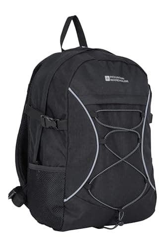 Mountain Warehouse Bolt 18L Backpack - Ripstop Rucksack, Compression Straps Bag - For Travelling Black