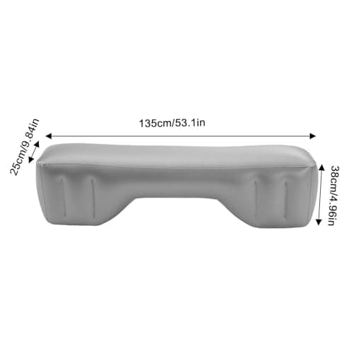 Yaztauho Back Seat Space Filler, Car Air Mattress Back Seat Gaps, Auto Accessories Inflation Bed, Back Seat Extended Couch, Car Gaps Pad, Car Inflatable Bed for Back Seat Gaps Pad, Outdoors, Grey — view 4
