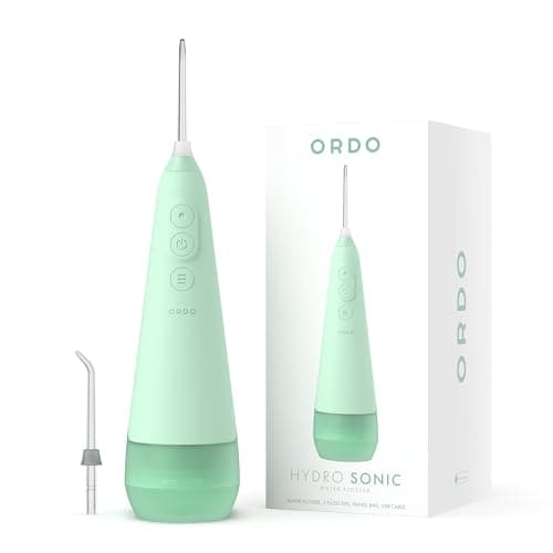 ORDO Hydro Sonic Water Flosser, Cordless, 3 Pressure Settings, Mint Green