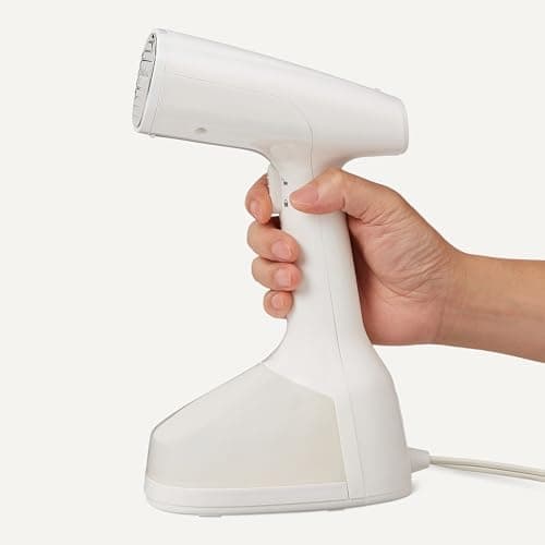Amazon Basics Steamer for Clothes, 1500W Handheld Garment Steamer, Turbo Extreme Steam, Dual Settings, Auto Shut-Off, 250ml Tank, Portable Wrinkle Remover, White — view 3