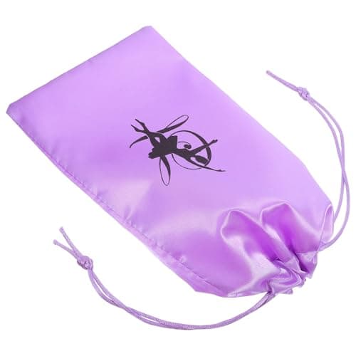 Purple Satin Drawstring Dance Shoe Storage Bag for Girls