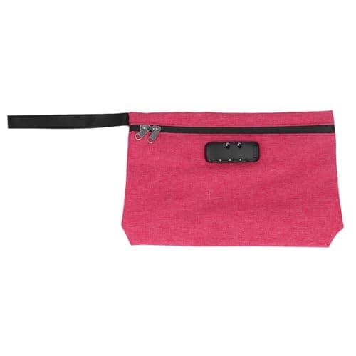 Fdit Pink Smell Proof Bag with Combination Lock, Activated Carbon Lining — view 3