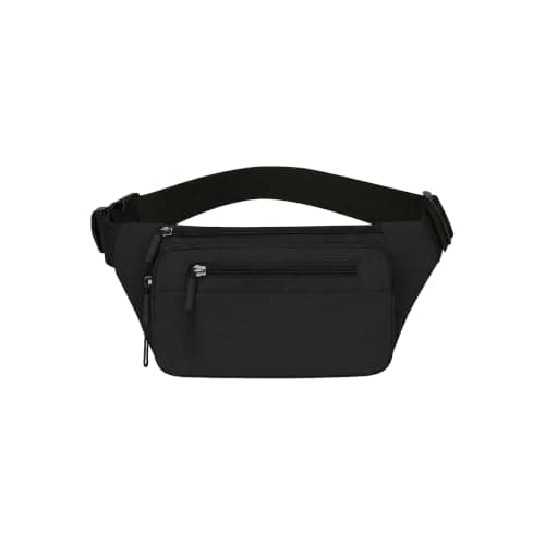 Bum Bag, 28x14cm, Waterproof Adjustable Fanny Pack Belt Bag(Black)