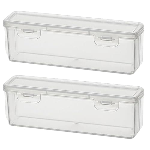 Gatuida 2pcs Portable Plastic Eyeglass Storage Case with Dustproof Cover