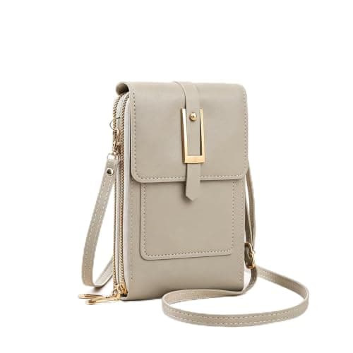 Touch Screen Crossbody Phone Bag for Women Phone Messenger Bag,Brown-1