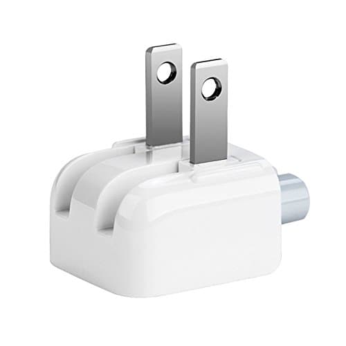 BEYEE Travel Charger Converter US Duck head Plug, Spare Connector for iPod, iPhone,iPad Tablets, Macbook AC Power Adapter (2xUS Plug) White — view 4
