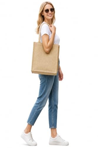 Rainbow Group 3 Pack Large Jute Burlap Tote Bag — view 2