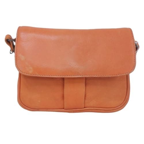 Luigi's Genuine Leather Cross-Body Bag – Adjustable Strap, Magnetic Lock, Zipper Pockets, Elegant Design(Tan) — view 2