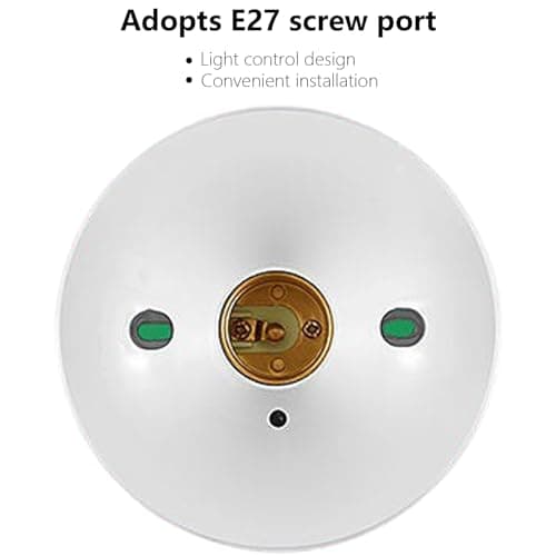 CENGPXGH E27 Lamp Base for LED Bulbs Easy Installation Intelligent Light Sensor Adapters Mount Voice Controlled Lamp Holder Light Control — view 3
