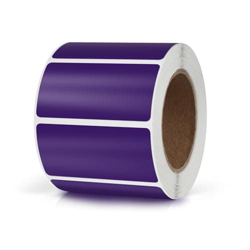 Meitaat Purple Rectangular Labels 50 x 25mm Blank Stickers Roll 500 Pcs