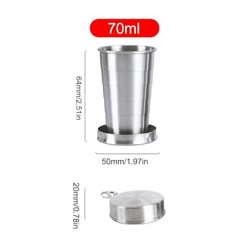 Retractable Cups for Traveling Stainless Steel Portable — view 5