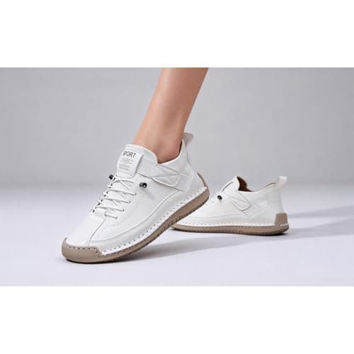 Memory Foam Comfortable Slip on Sneakers for Women Extra Wide Orthopedic Sports Shoes for Women Arch Support Comfortable Running Casual Sneakers Tennis Stylish Cushioned Traveling White — view 5