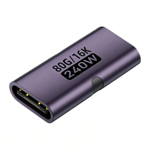 USB C Female To Female - 240w Converter Coupler, USB C Adapter, Connecter Extender For Home Conference Travel Desktop Computer Laptop Workplace Presentation — view 6