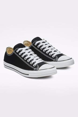Mens Canvas Lace up Sporty Low Top Outdoor Trainers Sneakers Pumps Plimsolls with Rubber Toe Cap Shoes Black Size 8 — view 4